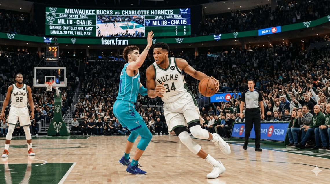 Milwaukee Bucks vs Charlotte Hornets